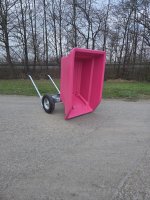 250L 2-Rad-Schubkarre mit Kippfunktion - Pink