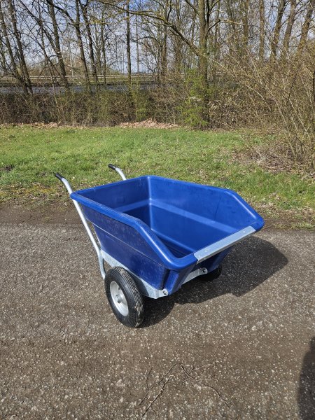 250L 2-Rad-Schubkarre mit Kippfunktion - Blau