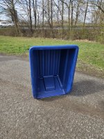 250L 2-Rad-Schubkarre mit Kippfunktion - Blau