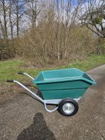 250L 2-Rad-Schubkarre mit Kippfunktion - Grün