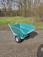 250L 2-Rad-Schubkarre mit Kippfunktion - Grün