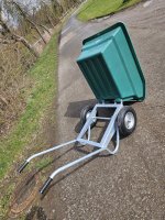 250L 2-Rad-Schubkarre mit Kippfunktion - Grün