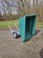 250L 2-Rad-Schubkarre mit Kippfunktion - Grün