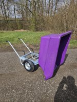 250L 2-Rad-Schubkarre mit Kippfunktion - Lila