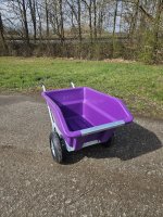 250L 2-Rad-Schubkarre mit Kippfunktion - Lila