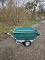 400L 2-Rad-Schubkarre mit Kippfunktion - Grün