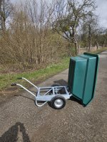 400L 2-Rad-Schubkarre mit Kippfunktion - Grün