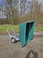 400L 2-Rad-Schubkarre mit Kippfunktion - Grün