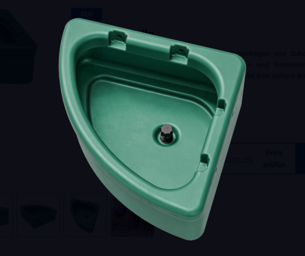 EQ2 - Eckfuttertrog - 20L - Grün