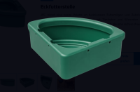 EQ2 - Eckfuttertrog - 20L - Grün