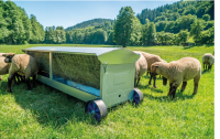 2,45m Schaf-Heuraufe mit Rädern und Dach