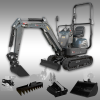MB-700 Minibagger Jansen montiert