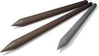 Braun - 10cm x 200cm Rundpfosten mit Spitze