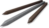 Braun - 200cm 9x9cm Vierkantpfosten mit Spitze