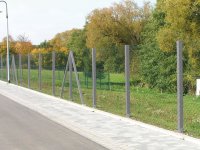 Grau - 200cm 7x7cm Vierkantpfosten mit Spitze