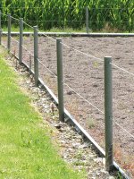 Grau - 8cm x 200cm Rundpfosten mit Spitze