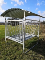 M15 - kleine Futterraufe mit Dach für Schafe, Ziegen, Rehe,