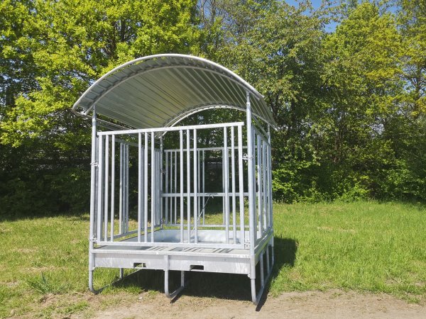 M2/12 Futterraufe für Pferde mit Dach - 2 x 2m