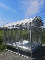 M2/16 Futterraufe für Pferde mit Dach - 2 x 3m