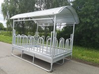 M4/16 Futterraufe mit 16 Palisadenfressplätzen