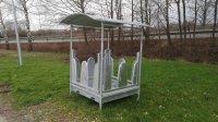 Pferde M4/8 Futterraufe BWW mit 8 Palisaden-Fressplätze
